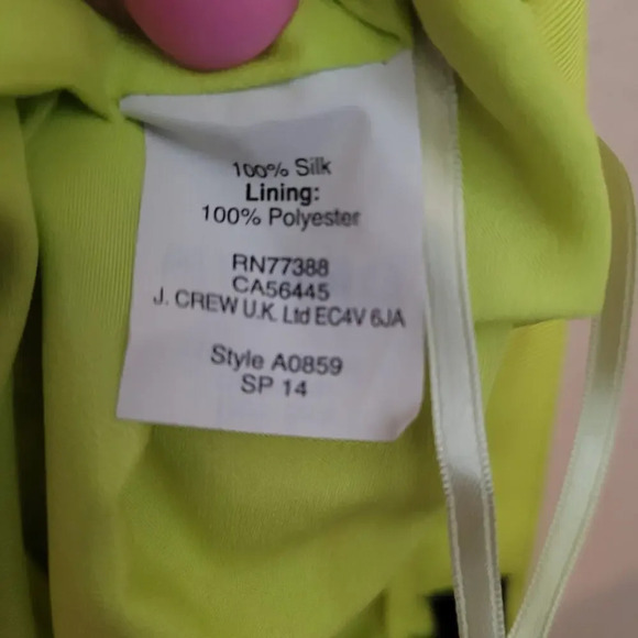 J CREW Womens 100% Silk Skirt Embroidered Pleated Zip Knee Length Chic Vibrant - Picture 9 of 10